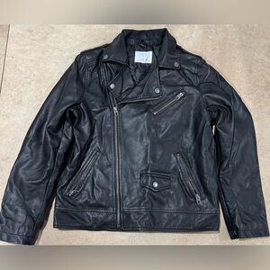 Zara Black Faux Leather Biker Jacket
